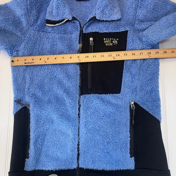 Vintage Mountain Hardwear Polartec High Loft Fleece Jacket Blue Womens Medium - Picture 7 of 10